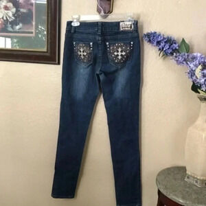 Miss Chic in La Cross Design Skinny Jeans Size 3